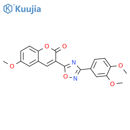 3-3-(3,4-dimethoxyphenyl)-1,2,4-oxadiazol-5-yl-6-methoxy-2H-chromen-2-one structure