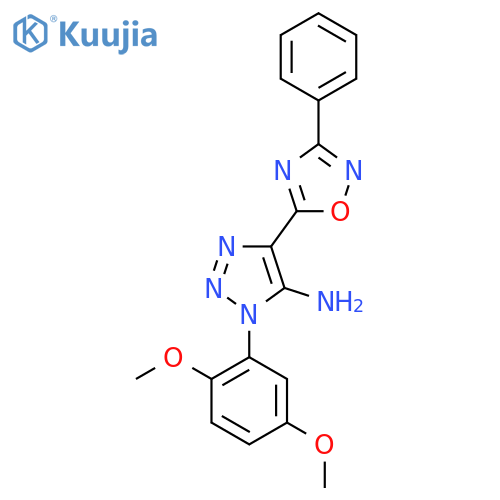 1-(2,5-dimethoxyphenyl)-4-(3-phenyl-1,2,4-oxadiazol-5-yl)-1H-1,2,3-triazol-5-amine structure