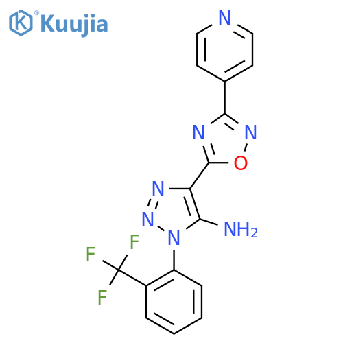 4-3-(pyridin-4-yl)-1,2,4-oxadiazol-5-yl-1-2-(trifluoromethyl)phenyl-1H-1,2,3-triazol-5-amine structure