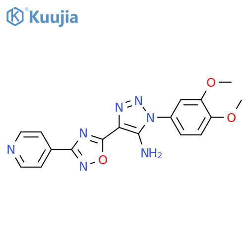 1-(3,4-dimethoxyphenyl)-4-3-(pyridin-4-yl)-1,2,4-oxadiazol-5-yl-1H-1,2,3-triazol-5-amine structure