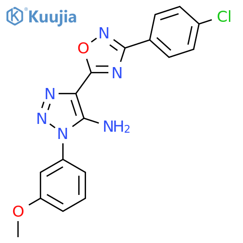 4-3-(4-chlorophenyl)-1,2,4-oxadiazol-5-yl-1-(3-methoxyphenyl)-1H-1,2,3-triazol-5-amine structure