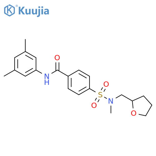 N-(3,5-dimethylphenyl)-4-{methyl(oxolan-2-yl)methylsulfamoyl}benzamide structure