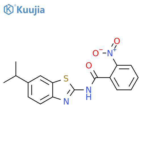 2-nitro-N-6-(propan-2-yl)-1,3-benzothiazol-2-ylbenzamide structure
