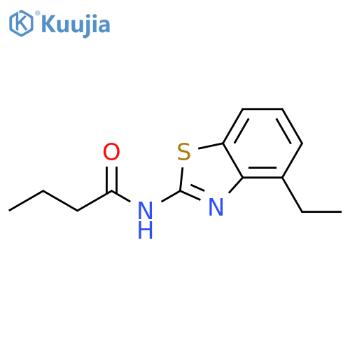 N-(4-ethyl-1,3-benzothiazol-2-yl)butanamide structure