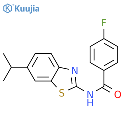 4-fluoro-N-6-(propan-2-yl)-1,3-benzothiazol-2-ylbenzamide structure