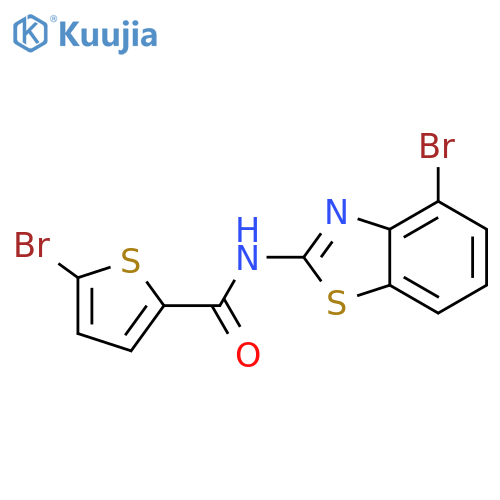 5-bromo-N-(4-bromo-1,3-benzothiazol-2-yl)thiophene-2-carboxamide structure