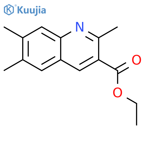 Ethyl 2,6,7-trimethylquinoline-3-carboxylate structure