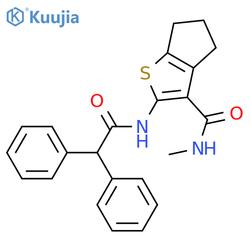 2-(2,2-diphenylacetamido)-N-methyl-4H,5H,6H-cyclopentabthiophene-3-carboxamide structure