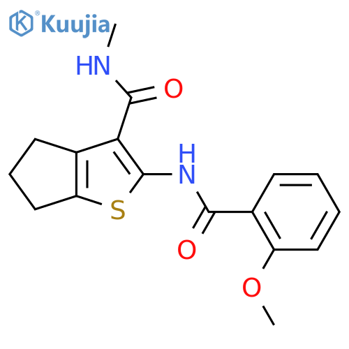 2-(2-methoxybenzamido)-N-methyl-4H,5H,6H-cyclopentabthiophene-3-carboxamide structure