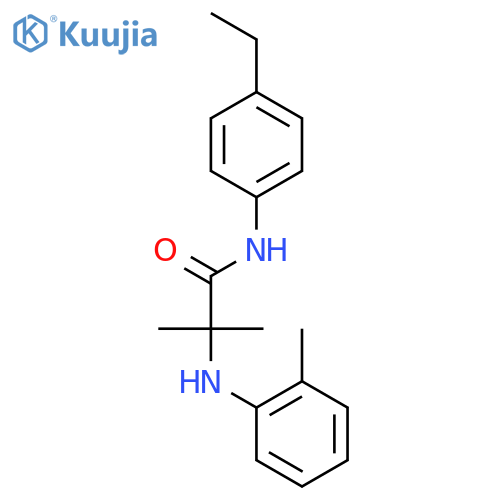 Propanamide, N-(4-ethylphenyl)-2-methyl-2-[(2-methylphenyl)amino]- structure