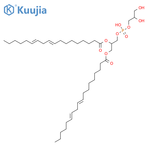 9,12-Octadecadienoicacid (9Z,12Z)-,1-[[[(2,3-dihydroxypropoxy)hydroxyphosphinyl]oxy]methyl]-1,2-ethanediyl ester(9CI) structure