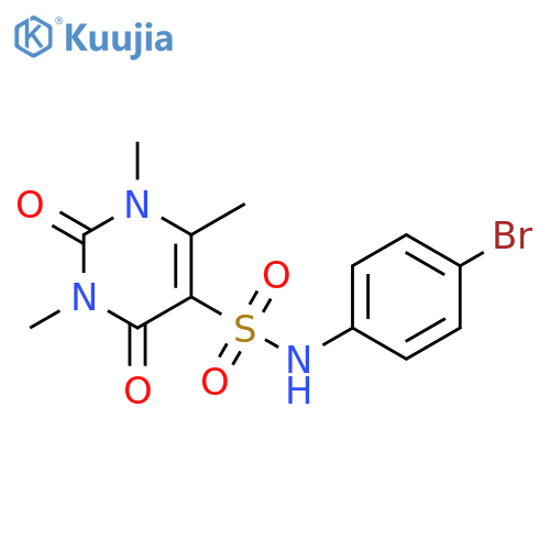 N-(4-bromophenyl)-1,3,6-trimethyl-2,4-dioxo-1,2,3,4-tetrahydropyrimidine-5-sulfonamide structure