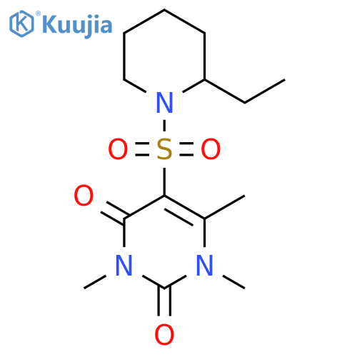 5-(2-ethylpiperidin-1-yl)sulfonyl-1,3,6-trimethyl-1,2,3,4-tetrahydropyrimidine-2,4-dione structure