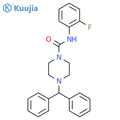 (4-(Diphenylmethyl)piperazinyl)-N-(2-fluorophenyl)formamide structure