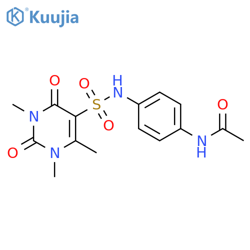 N-4-(1,3,6-trimethyl-2,4-dioxo-1,2,3,4-tetrahydropyrimidine-5-sulfonamido)phenylacetamide structure