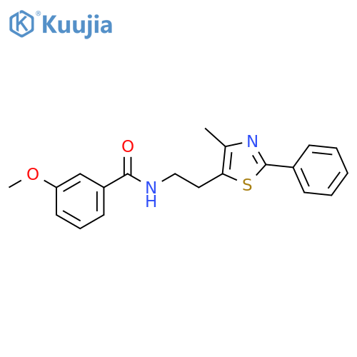 3-methoxy-N-2-(4-methyl-2-phenyl-1,3-thiazol-5-yl)ethylbenzamide structure