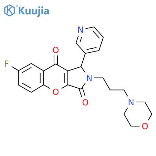 7-fluoro-2-3-(morpholin-4-yl)propyl-1-(pyridin-3-yl)-1H,2H,3H,9H-chromeno2,3-cpyrrole-3,9-dione structure