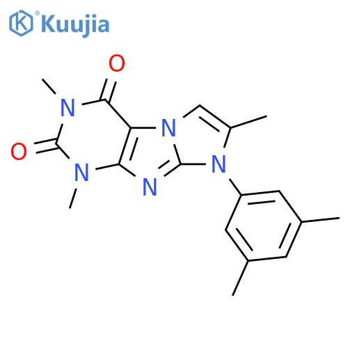 8-(3,5-dimethylphenyl)-1,3,7-trimethyl-1H,2H,3H,4H,8H-imidazo1,2-gpurine-2,4-dione structure