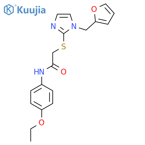N-(4-ethoxyphenyl)-2-({1-(furan-2-yl)methyl-1H-imidazol-2-yl}sulfanyl)acetamide structure