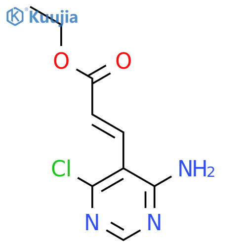 Ethyl 3-(4-amino-6-chloropyrimidin-5-yl)acrylate structure