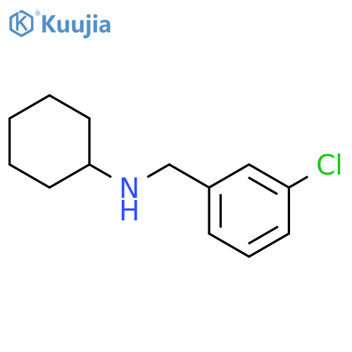N-[(3-chlorophenyl)methyl]cyclohexanamine structure