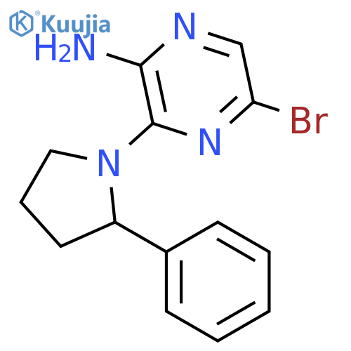 5-Bromo-3-(2-phenylpyrrolidin-1-yl)-pyrazin-2-ylamine structure