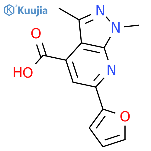 6-(Furan-2-Yl)-1,3-dimethyl-1h-pyrazolo3,4-Bpyridine-4-carboxylic Acid structure