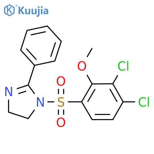 1-(3,4-dichloro-2-methoxybenzenesulfonyl)-2-phenyl-4,5-dihydro-1H-imidazole structure