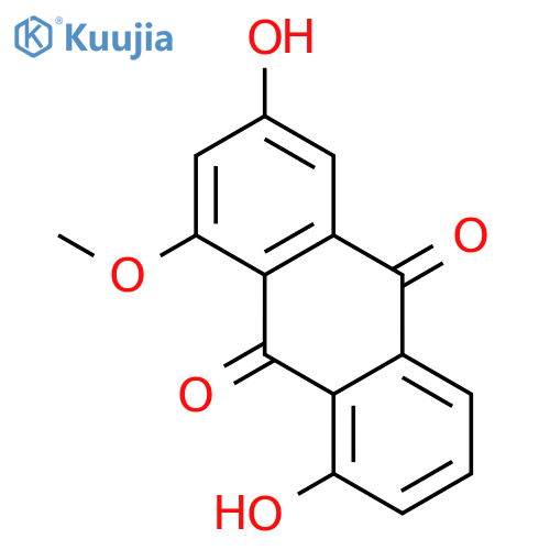 9,10-Anthracenedione, 3,8-dihydroxy-1-methoxy- structure