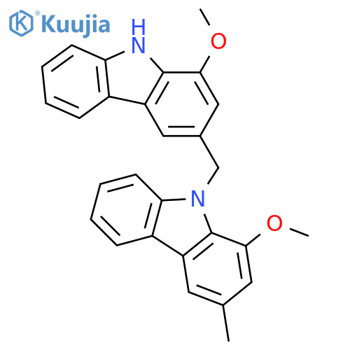 9H-Carbazole,1-methoxy-9-[(1-methoxy-9H-carbazol-3-yl)methyl]-3-methyl- structure