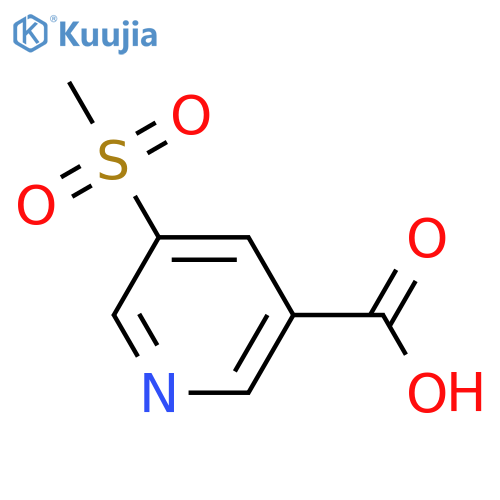 5-methanesulfonylpyridine-3-carboxylic acid structure