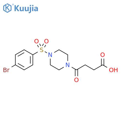 4-[4-(4-bromobenzenesulfonyl)piperazin-1-yl]-4-oxobutanoic acid structure