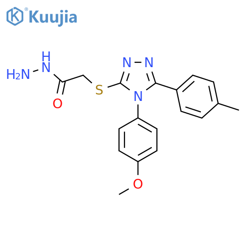 2-{4-(4-methoxyphenyl)-5-(4-methylphenyl)-4H-1,2,4-triazol-3-ylsulfanyl}acetohydrazide structure