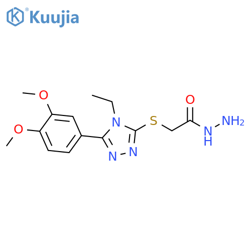 2-{5-(3,4-dimethoxyphenyl)-4-ethyl-4H-1,2,4-triazol-3-ylsulfanyl}acetohydrazide structure