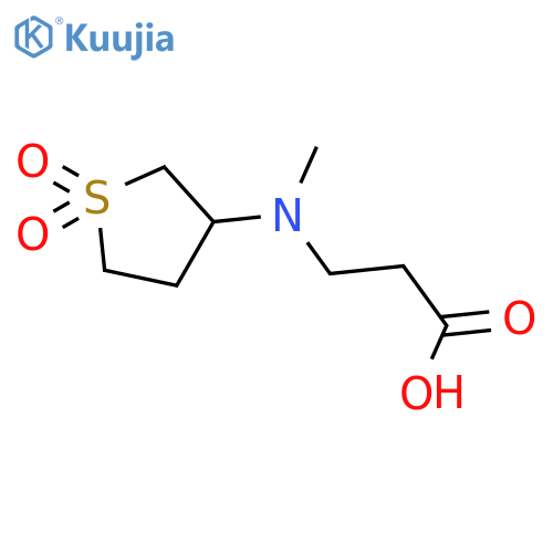 N-(1,1-dioxidotetrahydro-3-thienyl)-N-methyl-β-alanine structure