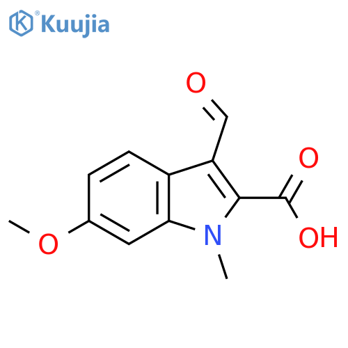 3-Formyl-6-methoxy-1-methyl-1H-indole-2-carboxylic acid structure