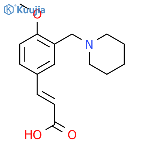 (2E)-3-4-Methoxy-3-(piperidin-1-ylmethyl)phenylacrylic Acid structure
