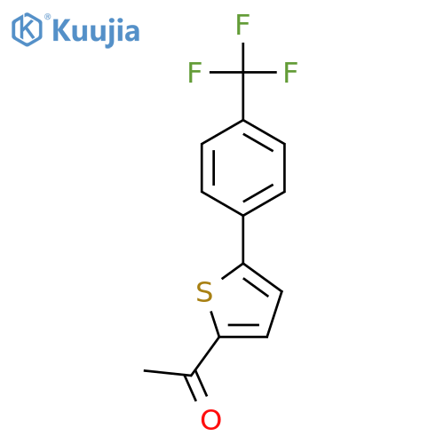 1-{5-[4-(trifluoromethyl)phenyl]-2-thienyl}ethanone structure