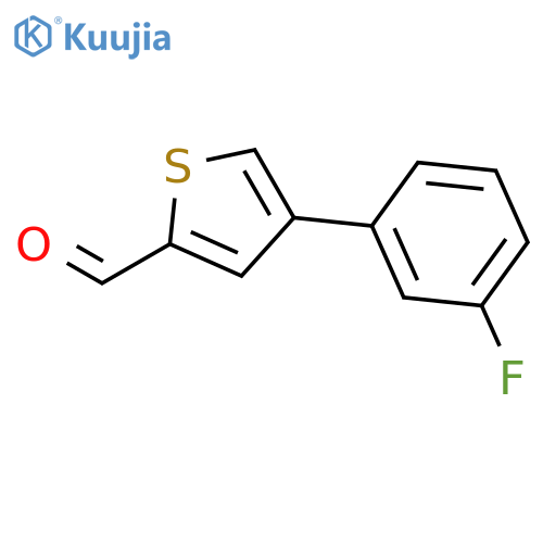 4-(3-fluorophenyl)-2-thiophenecarbaldehyde structure