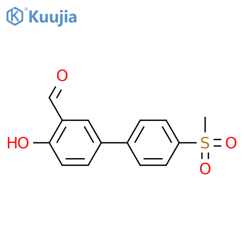 2-hydroxy-5-(4-methylsulfonylphenyl)benzaldehyde structure