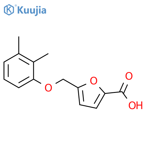 5-(2,3-dimethylphenoxy)methylfuran-2-carboxylic acid structure