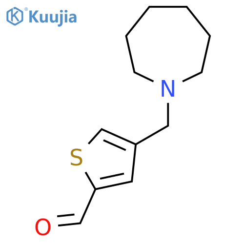 4-(azepan-1-yl)methylthiophene-2-carbaldehyde structure