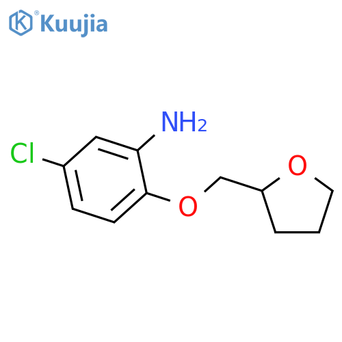 5-chloro-2-[(oxolan-2-yl)methoxy]aniline structure