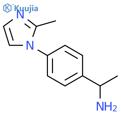 1-4-(2-methyl-1H-imidazol-1-yl)phenylethan-1-amine structure