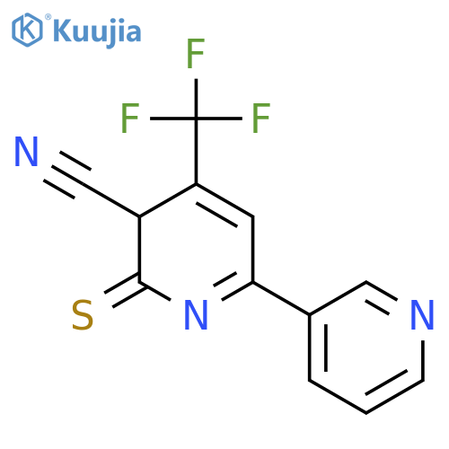 6-Sulfanylidene-4-(trifluoromethyl)-5,6-dihydro[2,3'-bipyridine]-5-carbonitrile structure