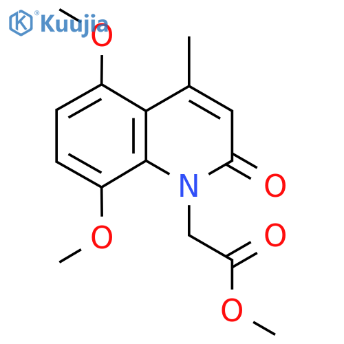 Methyl (5,8-dimethoxy-4-methyl-2-oxoquinolin-1(2H)-yl)acetate structure