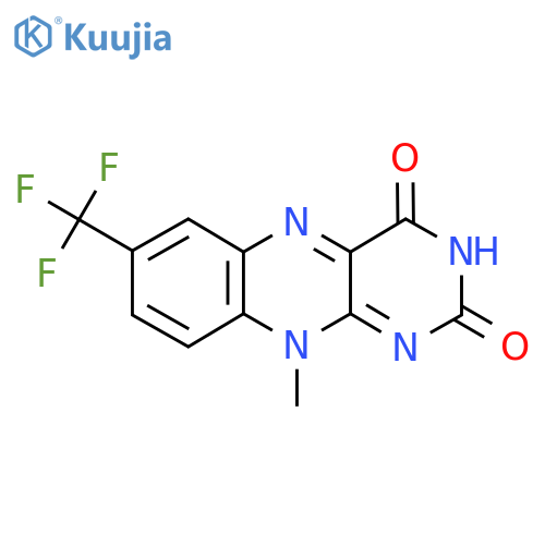 10-Methyl-7-(trifluoromethyl)benzogpteridine-2,4(3H,10H)-dione structure