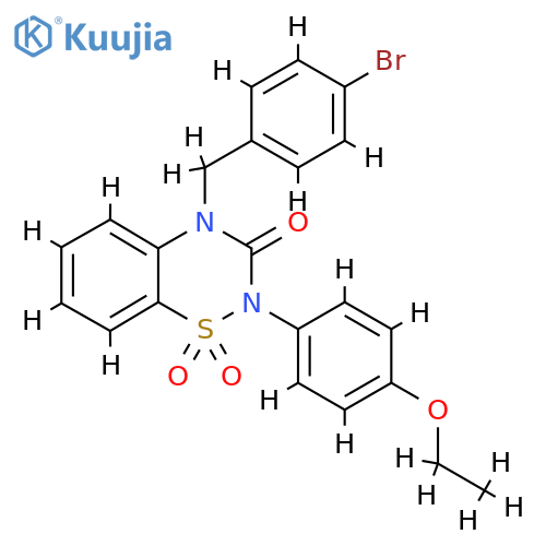 4-(4-bromophenyl)methyl-2-(4-ethoxyphenyl)-3,4-dihydro-2H-1lambda6,2,4-benzothiadiazine-1,1,3-trione structure