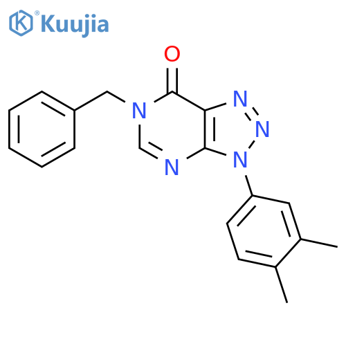 6-benzyl-3-(3,4-dimethylphenyl)-3H,6H,7H-1,2,3triazolo4,5-dpyrimidin-7-one structure