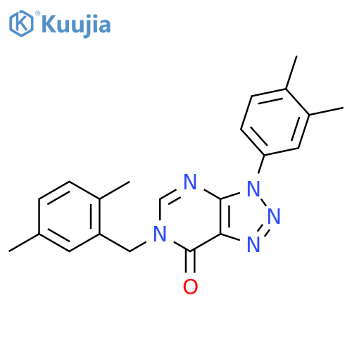 3-(3,4-dimethylphenyl)-6-(2,5-dimethylphenyl)methyl-3H,6H,7H-1,2,3triazolo4,5-dpyrimidin-7-one structure